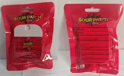 Label (Sour Patch Kids Strawberry Hydrating Hand Sanitizer Compressed)